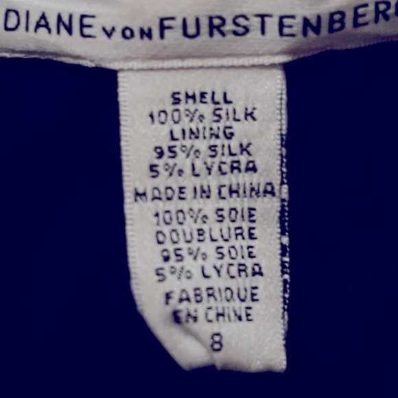 Diane Von Furstenberg tribal red and blue printed silk long sleeve dress 8 - Picture 2 of 13